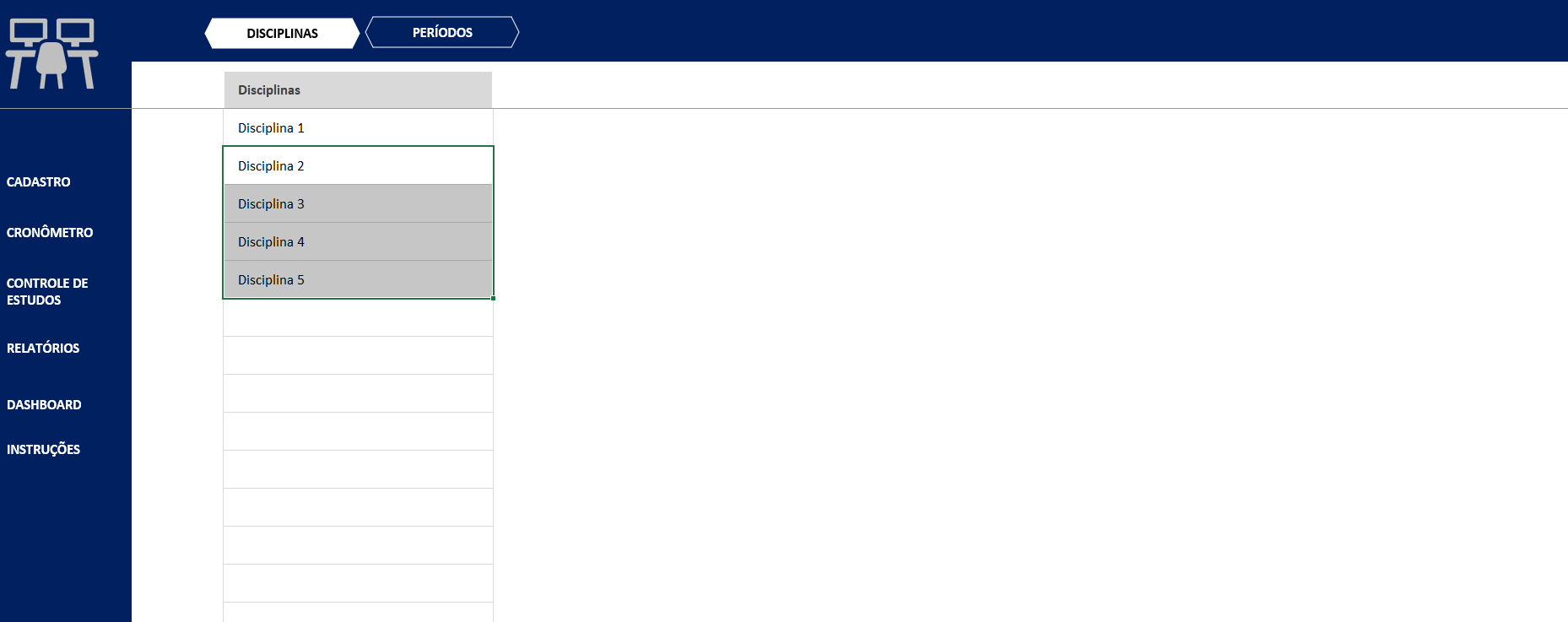 Planilha De Controle De Estudo Para Concurso Em Excel