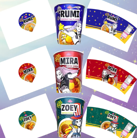 Guerreiras Do K-pop – Adesivo Para Cup Noodles