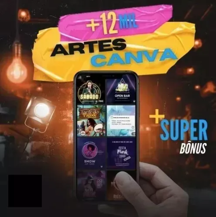 Pack Arquivos Editáveis Canva 12.000 Posts + 500.000 Bônus