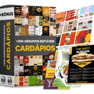 Pack De Cardápios Editáveis Canva
