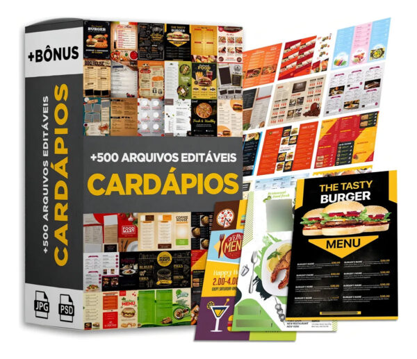 Pack De Cardápios Editáveis Canva
