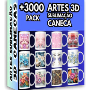 Pack 3000 Artes Digitais 3d Sublimação P/caneca Vários Temas