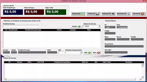 Sistema Para Oficinas Mecânicas Feito Em Excel