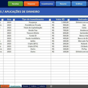 Planilha Controle De Gastos Pessoais Diários - Com Gráficos