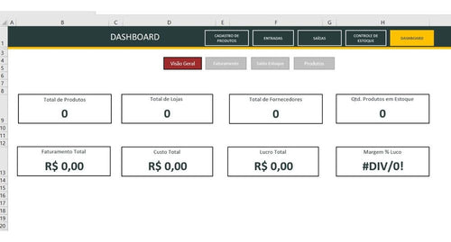 Planilha Para Distribuidoras Entrada E Saída E Fluxo De Caixa