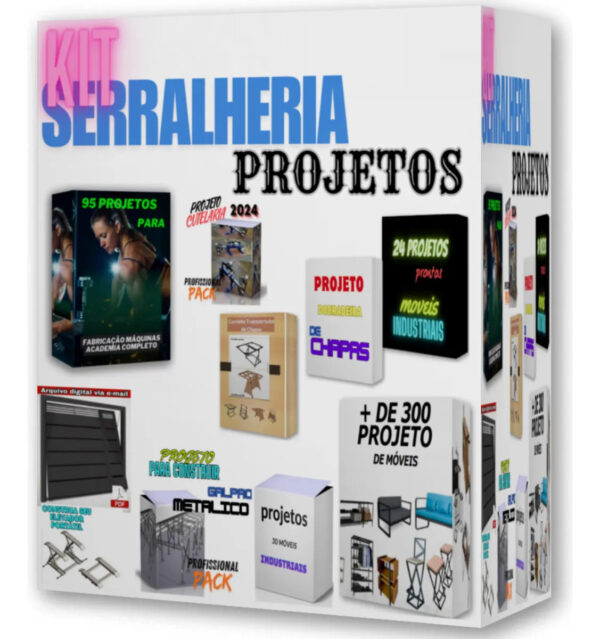 Kit Serralheria Projetos, O Mais Completo Do Ml + Brindes