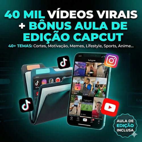 Pack Cortes Com Mais De +40.000 Vídeos Virais Editáveis 2026