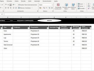 Planilha de Controle Aluguel Imóveis Ou Imobiliária Completo