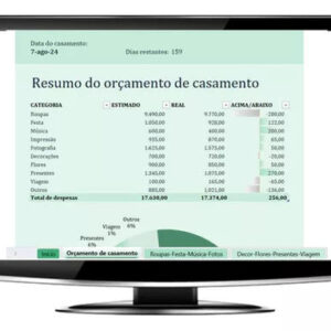 Planilha Planejador De Orcamento Para Casamento Em Excel