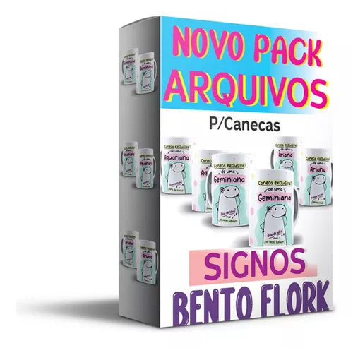 Pacote Arquivos Digitais Impressão Bento Flork Signos