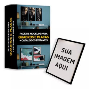 Pack De Mockups De Quadros E Placas Decorativas + Catálogos