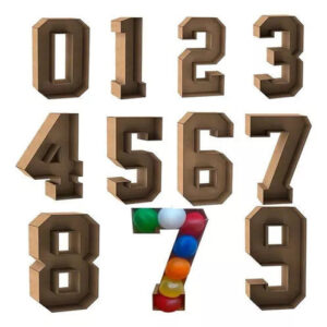 Pacote Arquivos Numero Caixa Vazado Cnc Laser Router Dxf Cdr