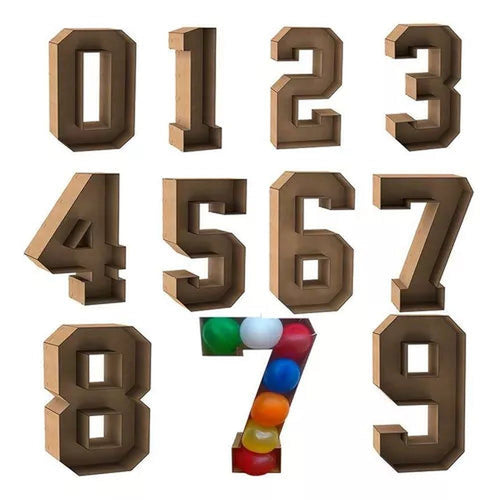 Pacote Arquivos Numero Caixa Vazado Cnc Laser Router Dxf Cdr