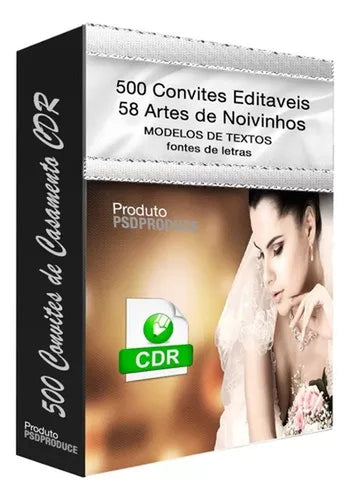 Pack 500 Vetores Convite De Casamento + 58 Artes De Novinhos