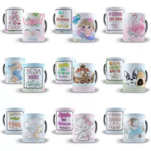 Estampas Caneca Frases Motivacionais Fofas Cute Psd Editável