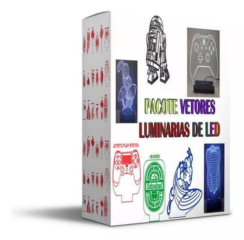 Vetores Cnc Laser Luminárias 3d Led + De 90 Modelos