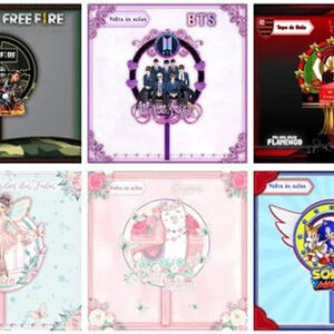 Pacote De Arquivos Para Topos De Bolo Com 111 Temas + Mockup