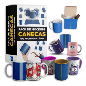 Pack De Mockups De Canecas Editáveis