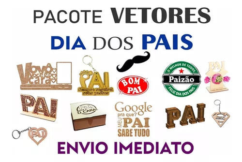 Pack Artes Corte Laser Router Dia Dos Pais Cnc Dxf Cdr