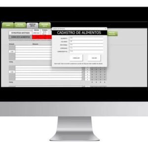 Planilha Controle Plano Dieta Montagem Alimentar Pratica