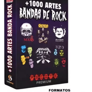 Pack + 1000 Artes Bandas De Rock Estampas Sublimação