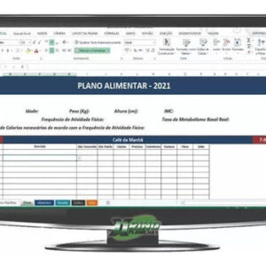 Planilha Plano Alimentar  Dieta e Regime