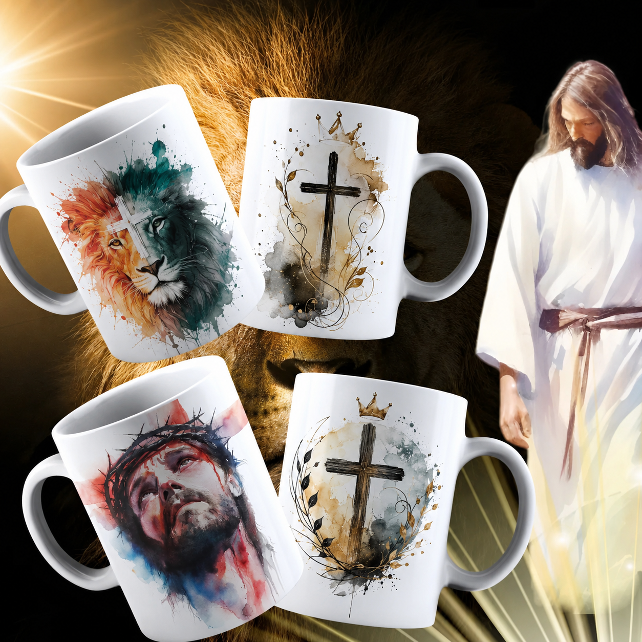 +300 Artes Gospel Para Canecas | Sublimação Cristã