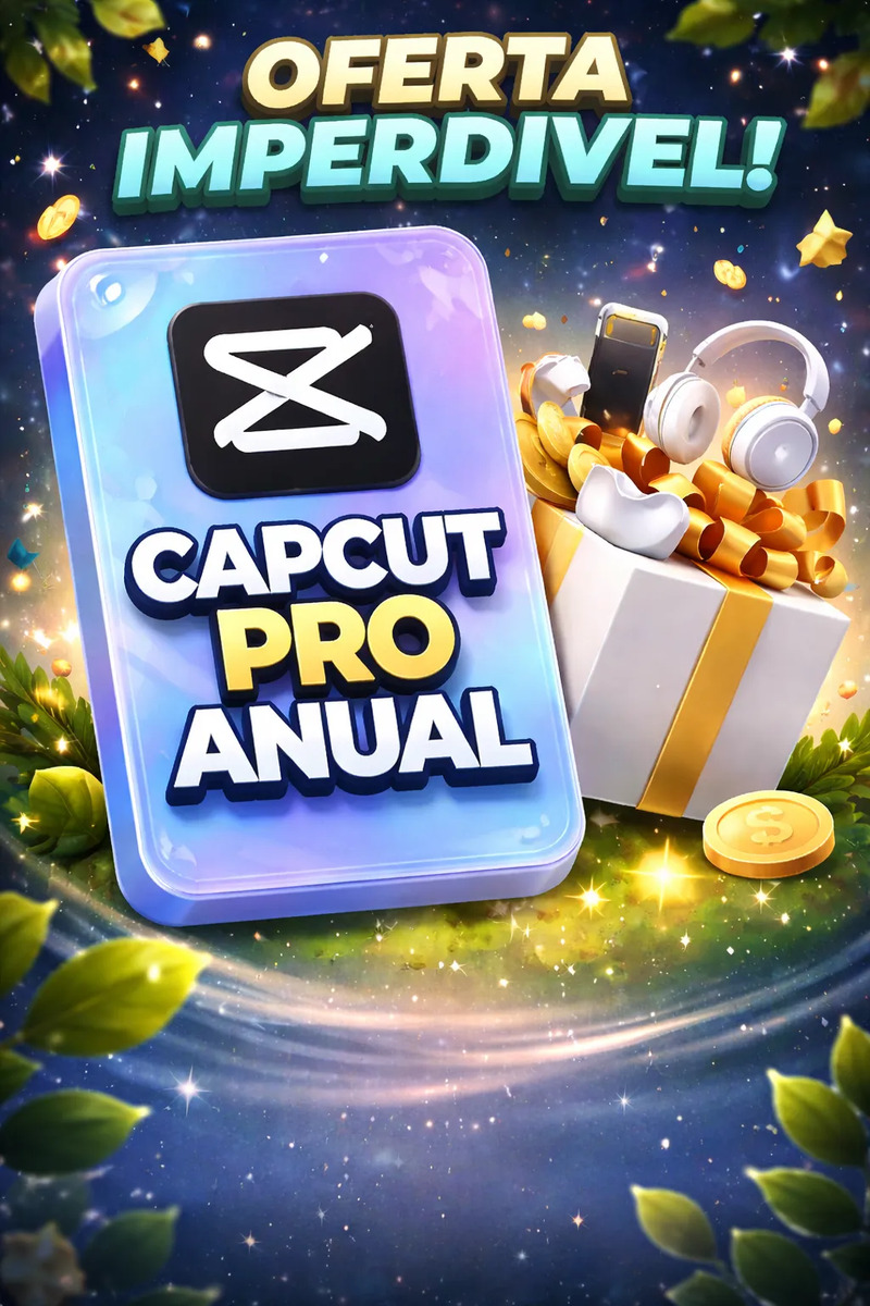 CapCut Pro Anual 12 Meses + Brinde Vitalício