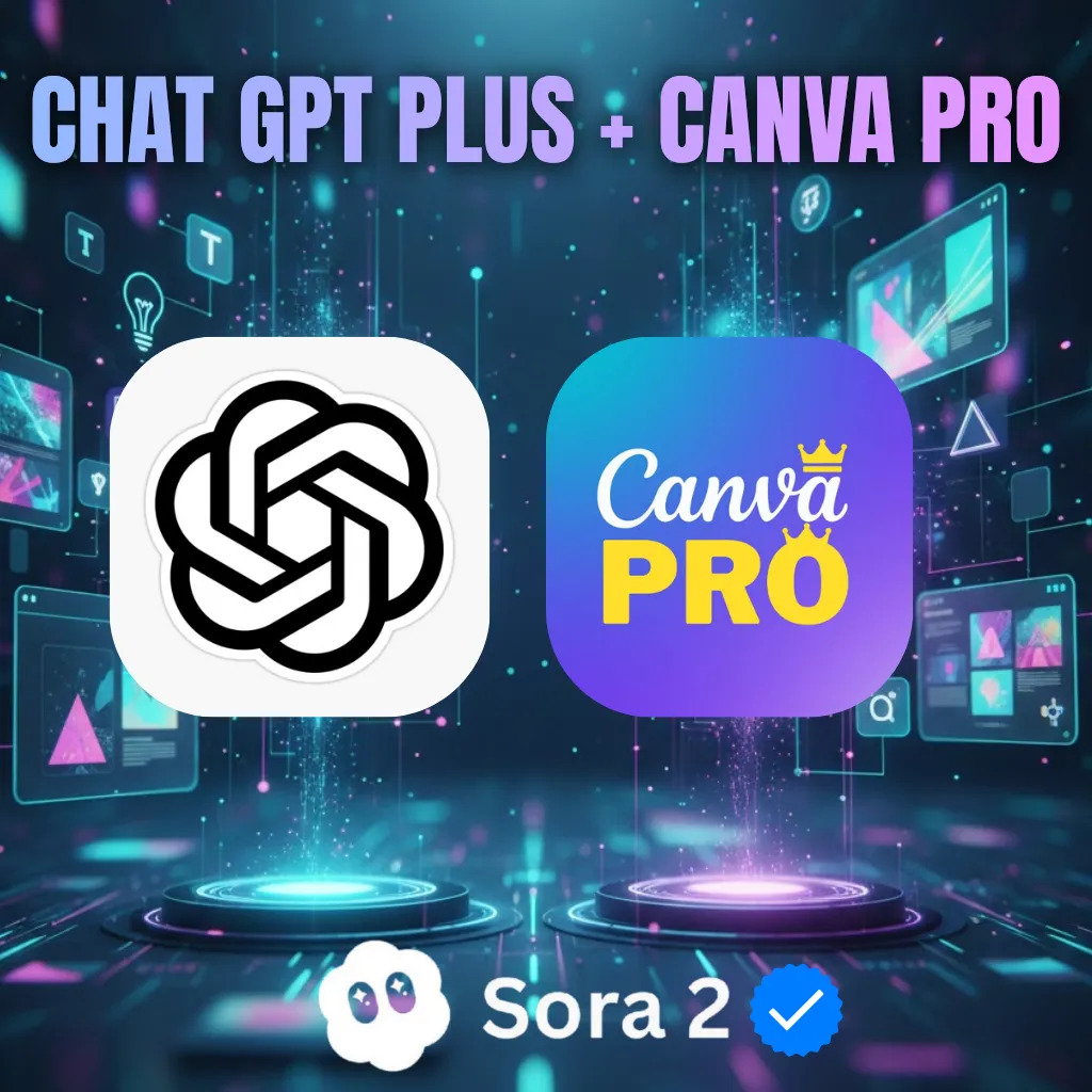 ChatGPT Plus + Canva Pro + Brinde